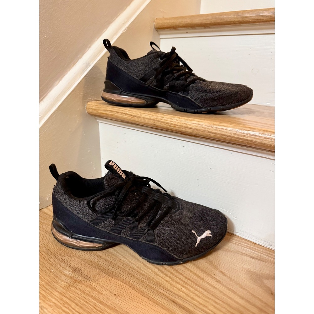 Puma Riaze Prowl Womens Running Shoes Black Rose Gold Size 8.5